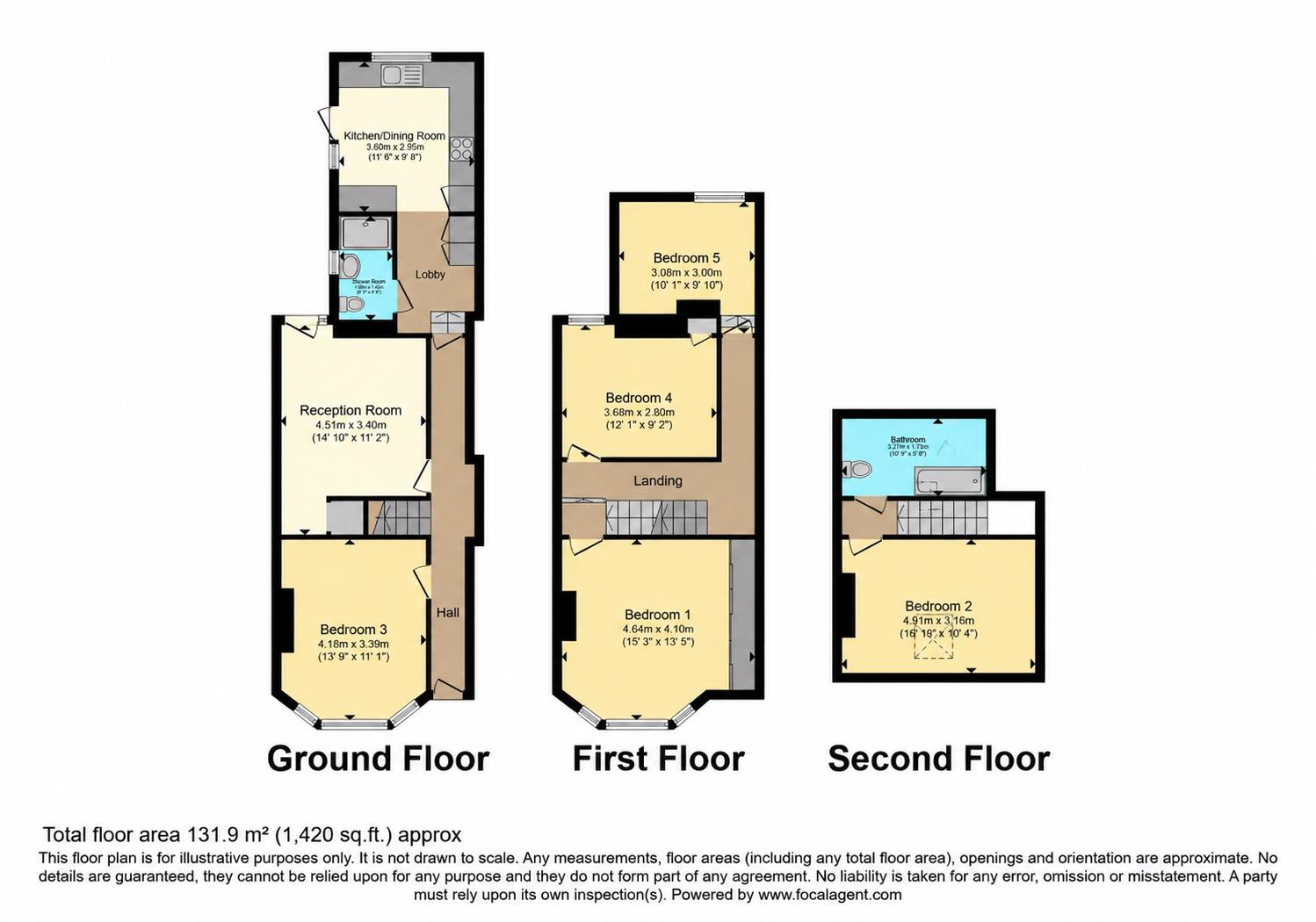 Floorplan for Cottrell Road, Roath, Cardiff